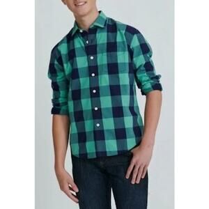 UNTUCKit- Green/blue plaid button up- size XXXLC